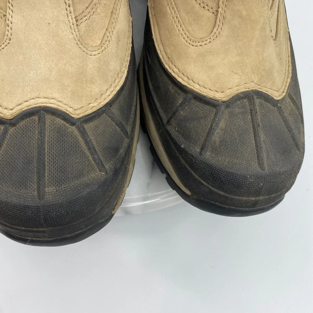 L.L. Bean Mens 12 Storm Chaser Boots Tan Waterproof Thinsulate Insulated Pull On